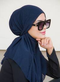 Instant Hijab Navy Blue Instant Scarf