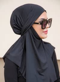 Instant Hijab Black Instant Scarf