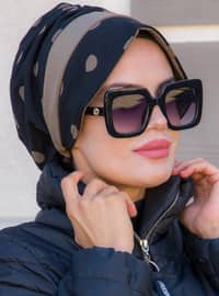 Instant Hijab Black Mink Instant Scarf