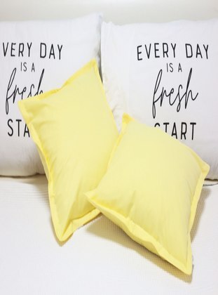 Atölye No 35 Yellow Throw Pillow Covers