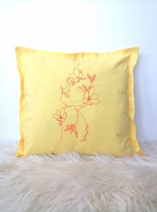 Atölye No 35 Yellow Throw Pillows