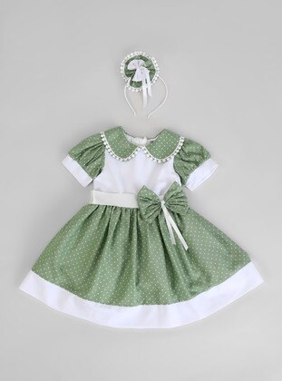 HC Kidswear Green Girls` Dress