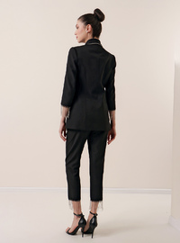 Chain Detail Evening Suit Black