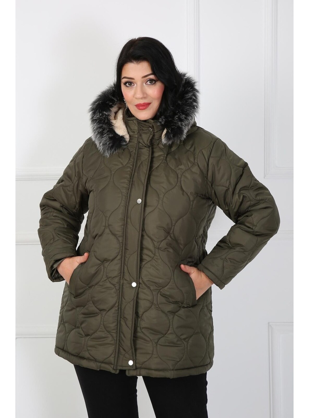 Neutral - Plus Size Puffer Jacket