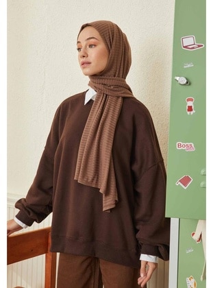 Comfy Combed Cotton Cotton Shawl Dusty Brown