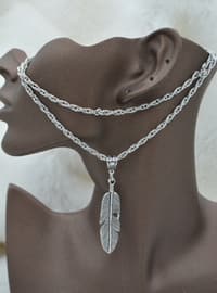  Silver tone Necklace