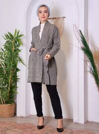 Long Cardigan With Pockets Black
