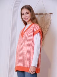  Orange Knit Sweater