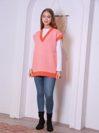  Orange Knit Sweater