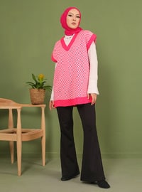 Unlined - Multi - Fuchsia - Knit Sweater