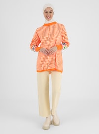  Orange Knit Tunics