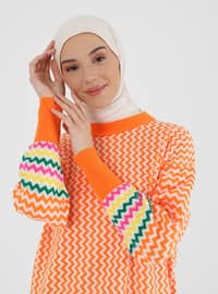  Orange Knit Tunics