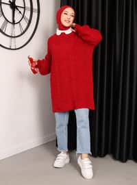  Red Knit Tunics