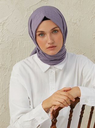 Lilac - Jacquard - Shawl - Ozprive Scarfs