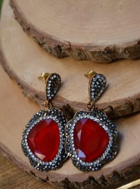 Handmade Design Earrings Red