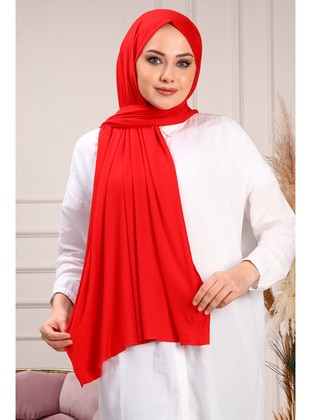 Red Combed Cotton Shawl