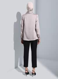 Dusty Lilac - Crew neck - Polo neck - Blouses