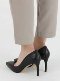 Topuklu Ayakkabı - Siyah Cilt