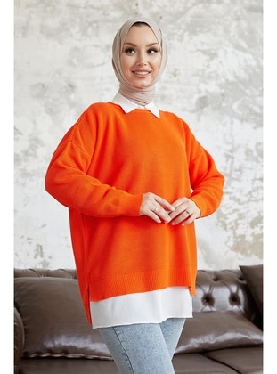 InStyle Orange Knit Tunics