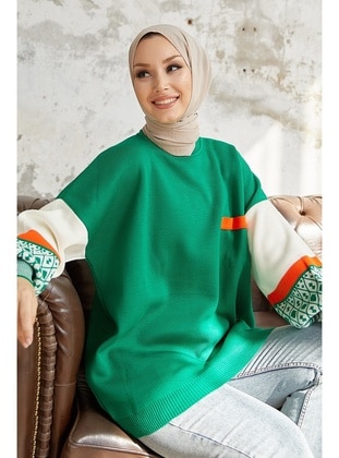 InStyle Green Knit Sweaters