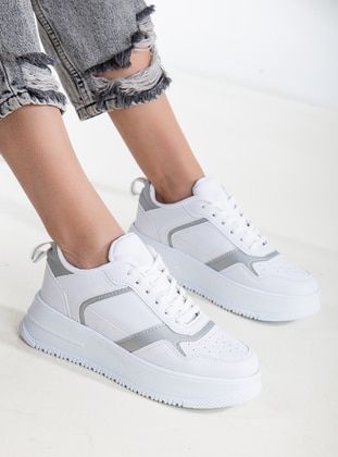 Sneakers White  Silver