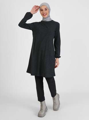 Long Colored Tunic Anthracite