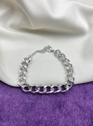 Classic Chain Bracelet Silver Color Color Plated