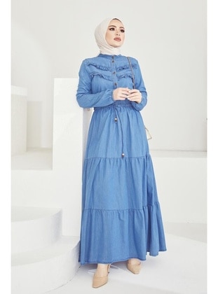 Benguen Blue Modest Dress