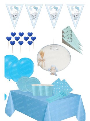 Arsimo Baby Blue Party Decorations
