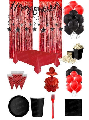 Arsimo Red Party Decorations