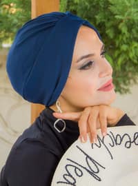  Navy Blue Instant Scarf