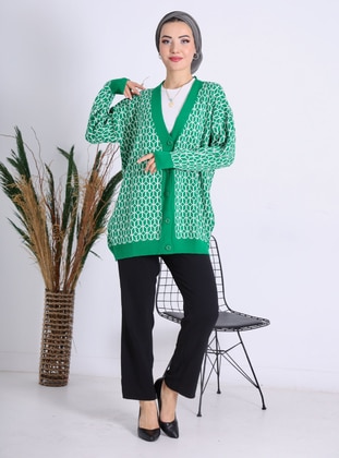 Vav Green Knit Cardigan