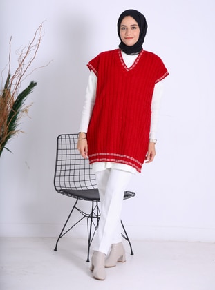 Vav Red Knit Sweater