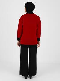 Red - Unlined - Knit Cardigan