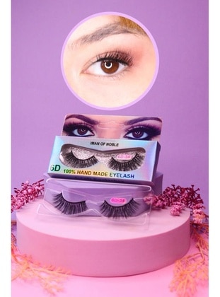 6D-34 Professional Self Adhesive False Eyelashes With Open Eye Packaging
