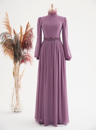 LARACHE Lilac Modest Evening Dress