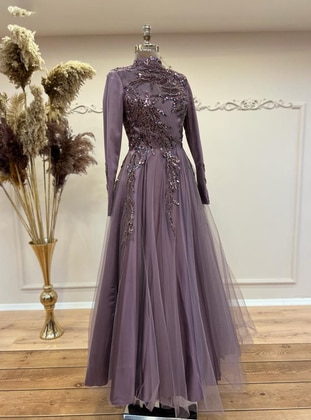 Cindy Hijab Evening Dress Lavender
