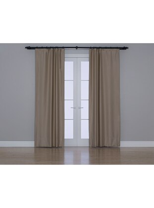 Beige - Brown - Curtains & Drapes - Gauze Fabric Design