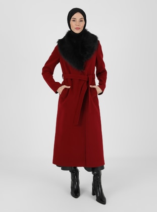 Concept By Olcay Maroon Coat