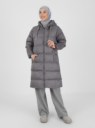 Olcay Gray Puffer Jackets
