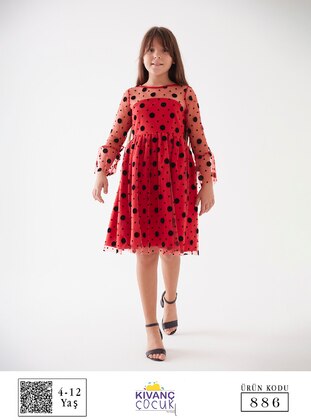 Kıvanç Çocuk Red Girls` Dress