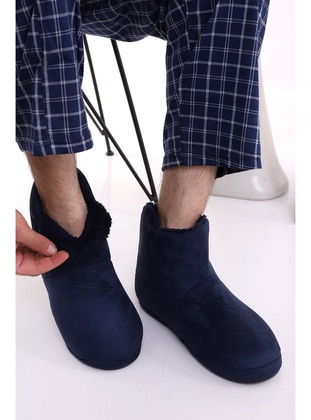 Wordex Navy Blue Home Shoes