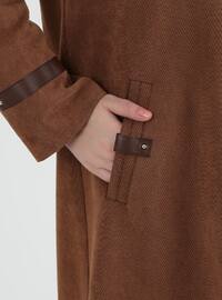 Overcoat With Hidden Buttons Taba Coat
