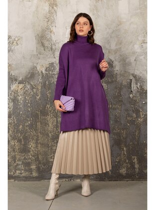 Melike Tatar Purple Knit Tunics