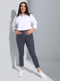 Light Gray - Plus Size Pants