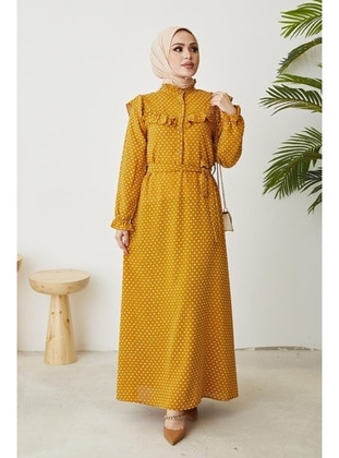Benguen Mustard Modest Dress