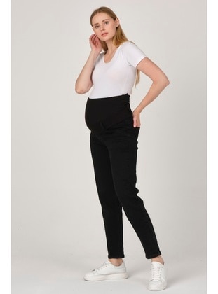 Busa Maternity Mom Fit Jeans Black