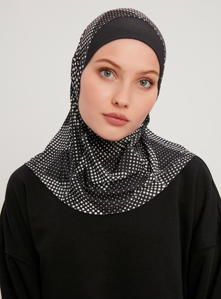 حجابات جاهزة أسود ŞALESS