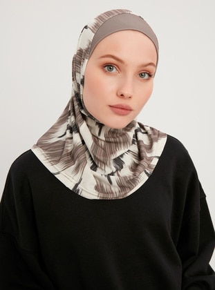 ŞALESS Brown Instant Scarf