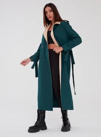 SAHRA AFRA Emerald Trench Coat
